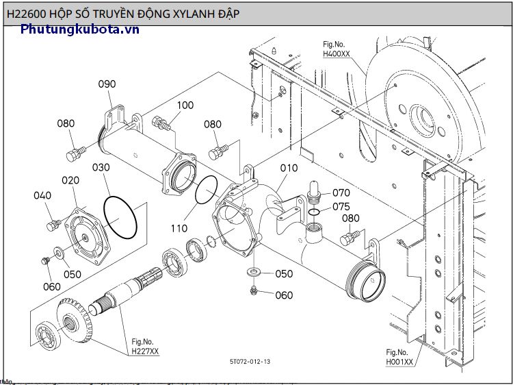 Hộp số truyền động xilanh đập